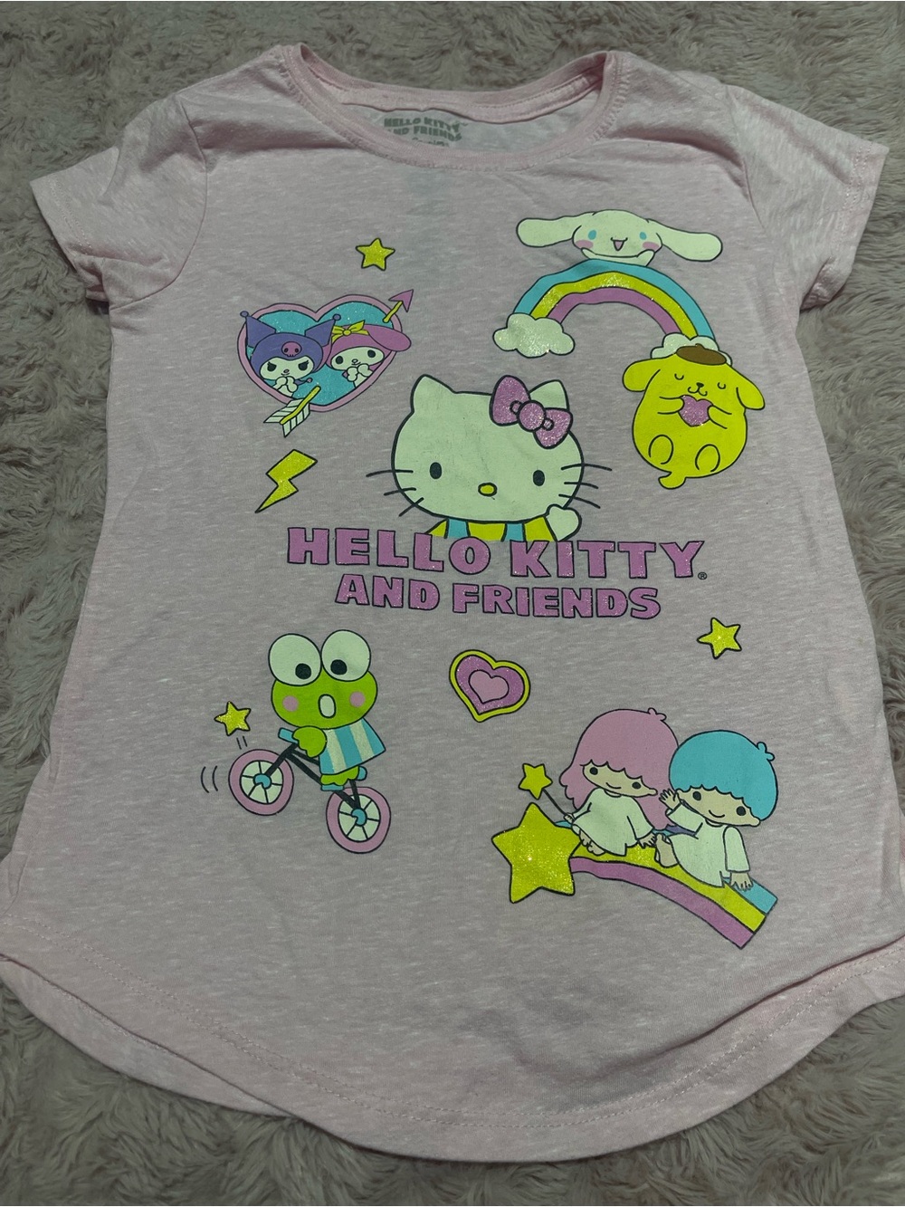 Hello Kitty and Friends Pink Kids Shirt Large